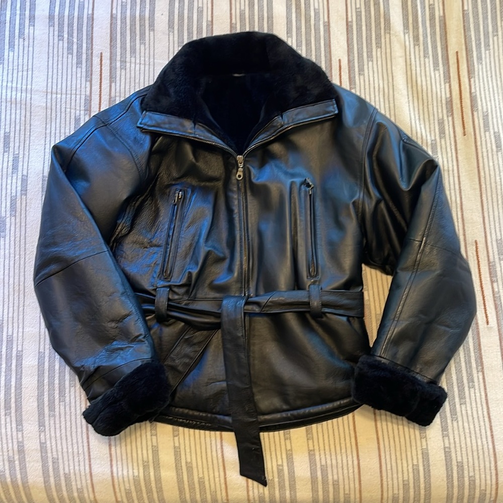Wilda Genuine Leather Black Small(women’s) Bomber Jacket - Picture 2 of 7